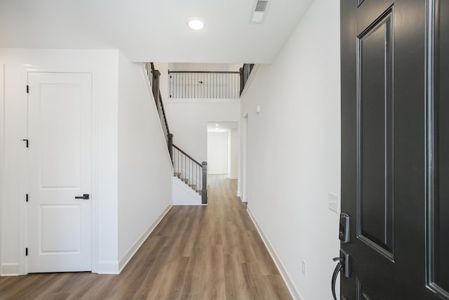 135 W Cassa Way, Mount Juliet, TN 37122 - entryway featuring wood finished floors, baseboards, stairs, and recessed lighting