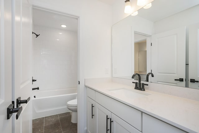 136 W Cassa Way, Mount Juliet, TN 37122 - bathroom featuring toilet, vanity, and tub / shower combination