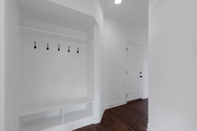 2078 Autumn Ridge Way, Spring Hill, TN 37174 - mudroom with wood finished floors, crown molding, and baseboards
