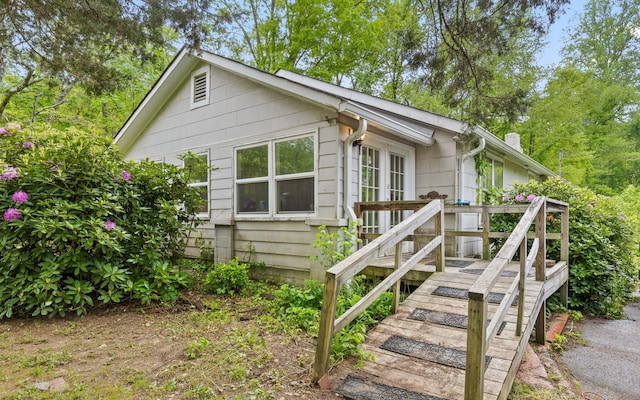 4101 Taft Hwy, Signal Mountain, TN 37377 - view of home's exterior with a deck and a chimney