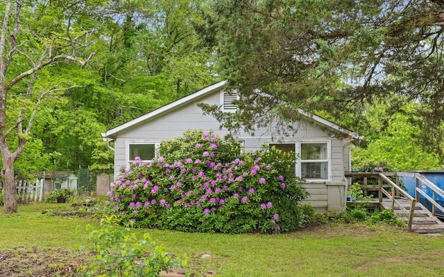 4101 Taft Hwy, Signal Mountain, TN 37377 - view of property exterior featuring a lawn and a deck