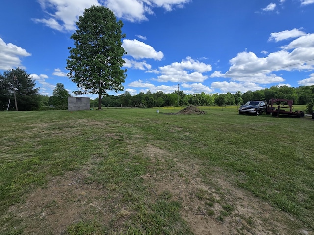 view of yard featuring a rural view