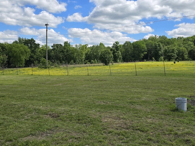 view of yard featuring a rural view