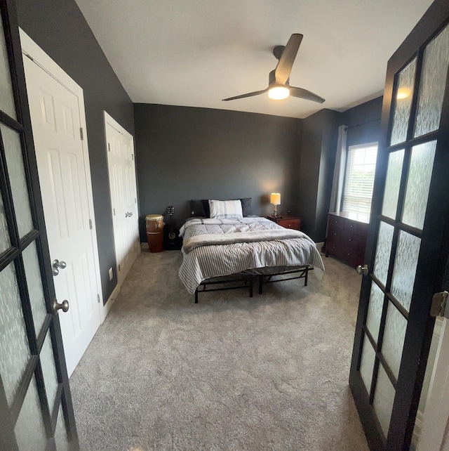 605 Nevins Pl, Nolensville, TN 37135 - carpeted bedroom featuring a ceiling fan