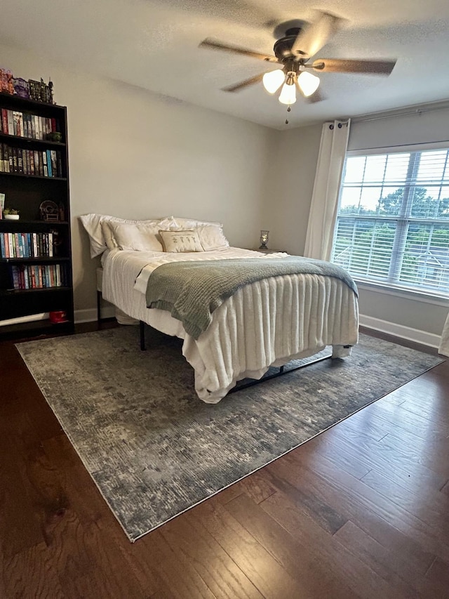 605 Nevins Pl, Nolensville, TN 37135 - bedroom with wood finished floors, baseboards, and a ceiling fan
