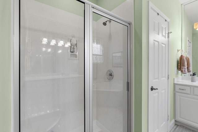 1230 Chickadee Cir, Hermitage, TN 37076 - bathroom with vanity and a stall shower