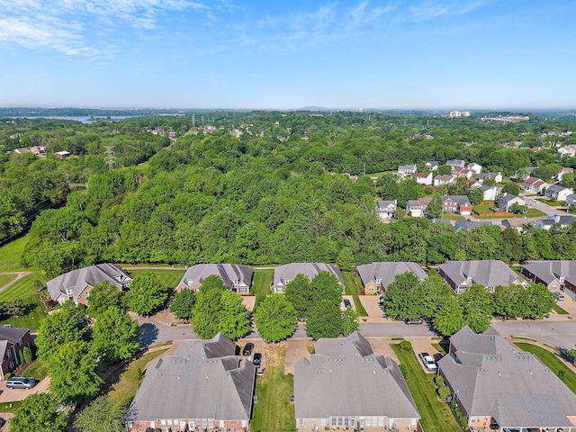 1230 Chickadee Cir, Hermitage, TN 37076 - drone / aerial view featuring a forest view and a residential view