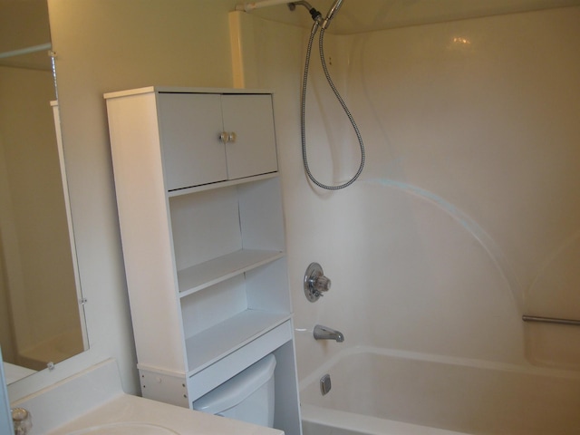 224 Gaines Cir, Estill Springs, TN 37330 - bathroom with toilet, bathtub / shower combination, and vanity
