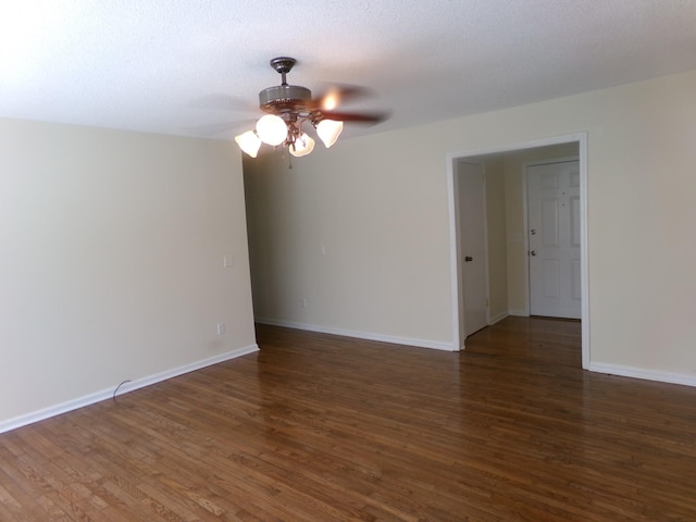 224 Gaines Cir, Estill Springs, TN 37330 - empty room featuring wood finished floors, ceiling fan, and baseboards