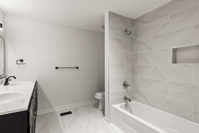 3103 Lakeland Dr, Nashville, TN 37214 - bathroom with a sink, shower / washtub combination, baseboards, and visible vents