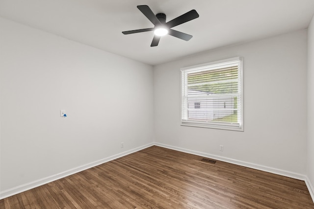 3103 Lakeland Dr, Nashville, TN 37214 - unfurnished room with ceiling fan, baseboards, visible vents, and wood finished floors
