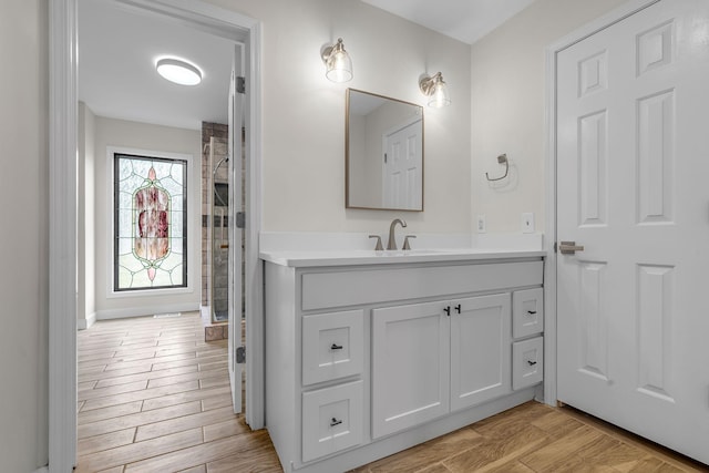 4048 Lancashire Dr, Antioch, TN 37013 - bathroom with wood finished floors and vanity