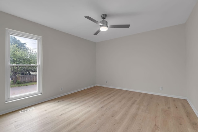 4048 Lancashire Dr, Antioch, TN 37013 - unfurnished room with light wood-style floors, baseboards, and ceiling fan