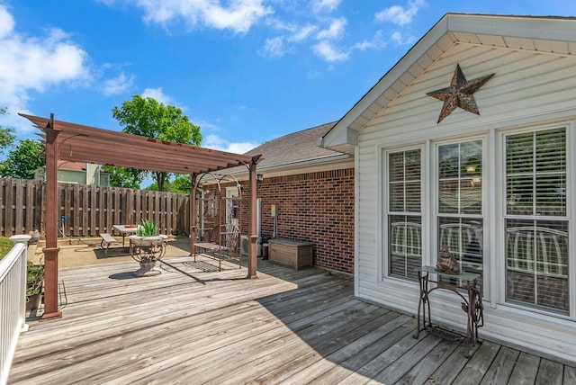 deck with fence