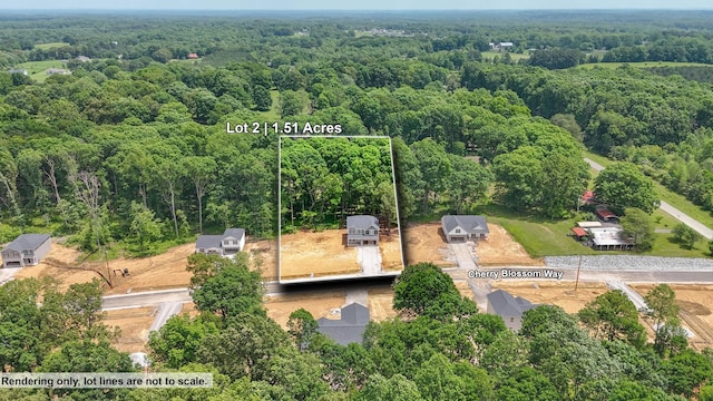 2 Woodland Farms, Dickson, TN 37055 - aerial view of property's location featuring a forest and property parcel outlined
