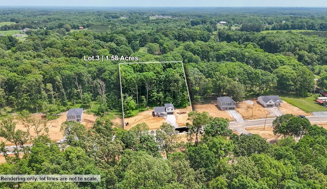 3 Woodland Farms, Dickson, TN 37055 - aerial view of property's location with a heavily wooded area and property parcel outlined