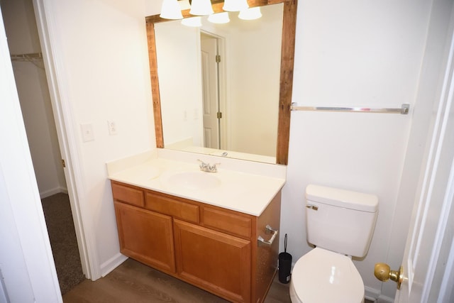 301 Arapaho Dr, Murfreesboro, TN 37128 - bathroom with vanity, toilet, and baseboards