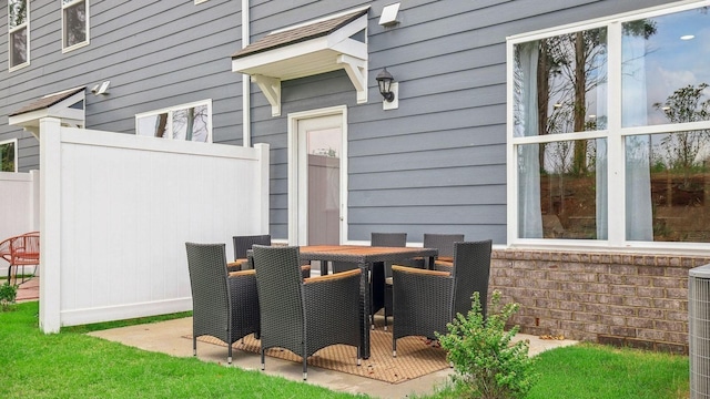 view of patio / terrace featuring outdoor dining space