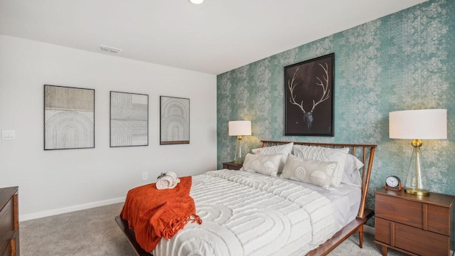 160 Mackenzie Way, Lewisburg, TN 37091 - bedroom with carpet, baseboards, and wallpapered walls