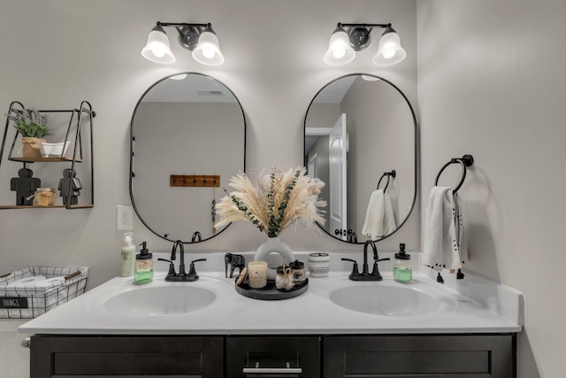 1803 Villa Cir, Lebanon, TN 37090 - bathroom featuring visible vents, double vanity, and a sink