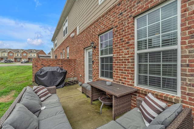 1803 Villa Cir, Lebanon, TN 37090 - view of patio / terrace with grilling area and outdoor lounge area
