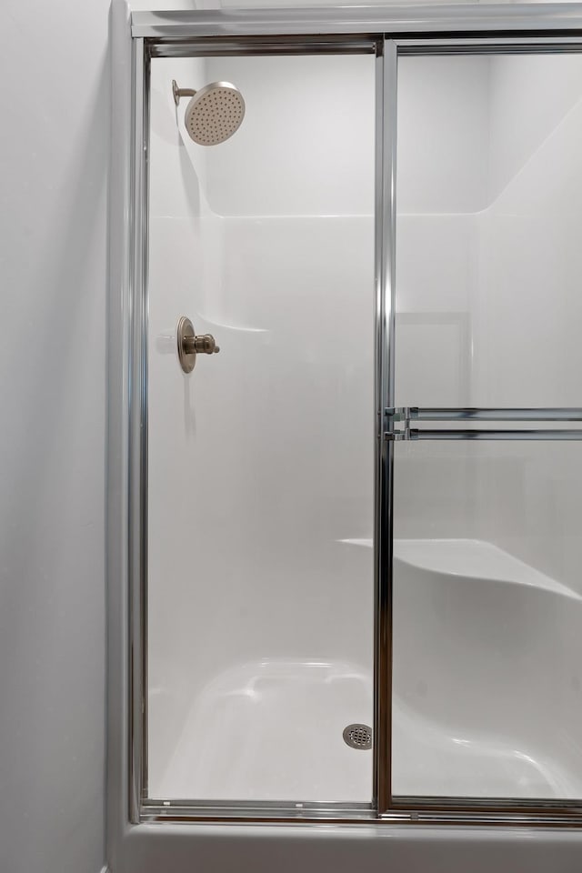 bathroom with a stall shower