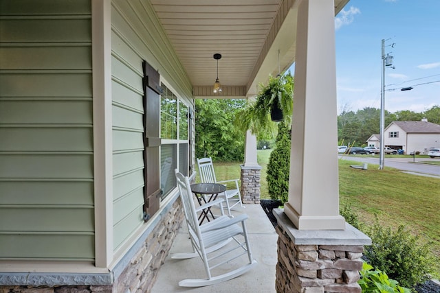 view of patio with covered porch