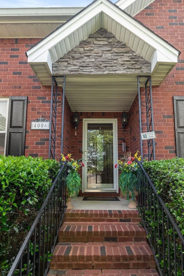 4006 Greentree Ct W, Smyrna, TN 37167 - view of exterior entry with brick siding and a porch
