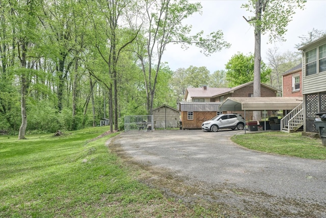 exterior space featuring driveway