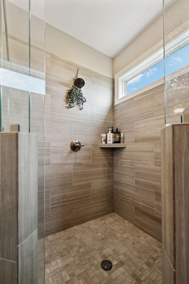full bathroom featuring walk in shower