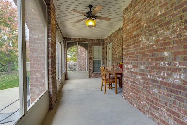2808 Wynthrope Hall Dr N, Murfreesboro, TN 37129 - sunroom with a ceiling fan