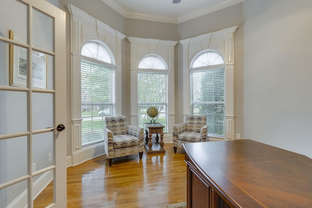 2808 Wynthrope Hall Dr N, Murfreesboro, TN 37129 - living area with ornamental molding and light wood-style floors