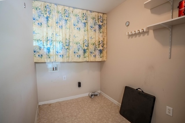 1876 Fall River Rd, Lawrenceburg, TN 38464 - washroom with hookup for a washing machine and baseboards