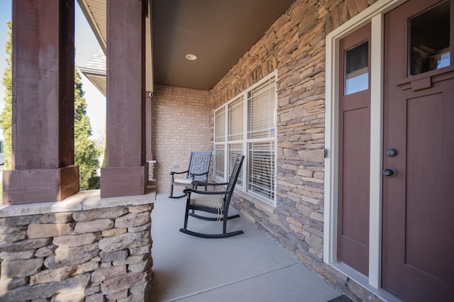 view of patio / terrace with a porch