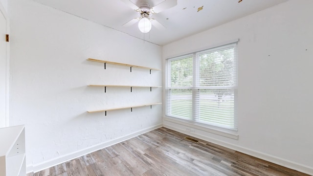5900 New Hope Ct, Hermitage, TN 37076 - empty room featuring baseboards, wood finished floors, and ceiling fan