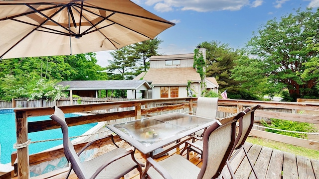 5900 New Hope Ct, Hermitage, TN 37076 - wooden terrace with outdoor dining space and fence
