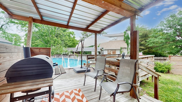 5900 New Hope Ct, Hermitage, TN 37076 - wooden deck featuring a fenced backyard and a grill