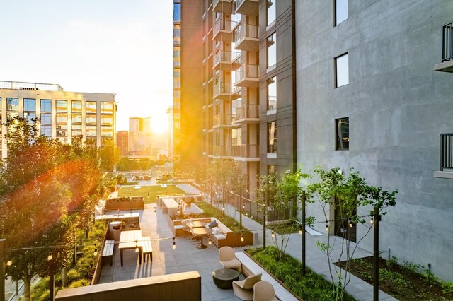 exterior space with a view of city