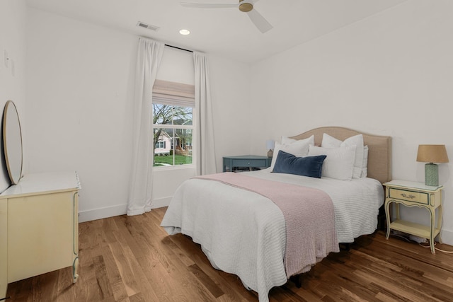 5615 Tennessee Ave Unit A, Nashville, TN 37209 - bedroom with wood finished floors, baseboards, and a ceiling fan
