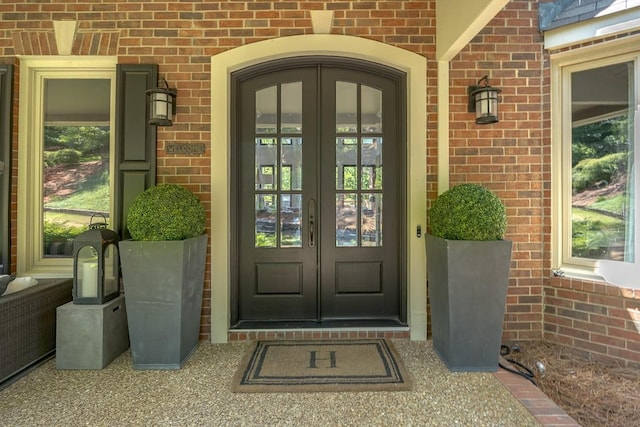 716 Split Rail Dr, Brentwood, TN 37027 - doorway to property with french doors and brick siding