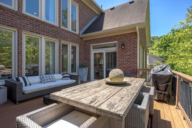 716 Split Rail Dr, Brentwood, TN 37027 - wooden deck with outdoor lounge area