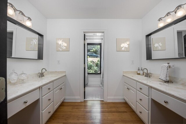 716 Split Rail Dr, Brentwood, TN 37027 - bathroom featuring vanity, baseboards, and wood finished floors
