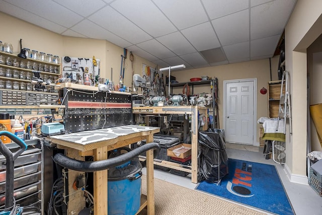 716 Split Rail Dr, Brentwood, TN 37027 - misc room with a workshop area and a drop ceiling