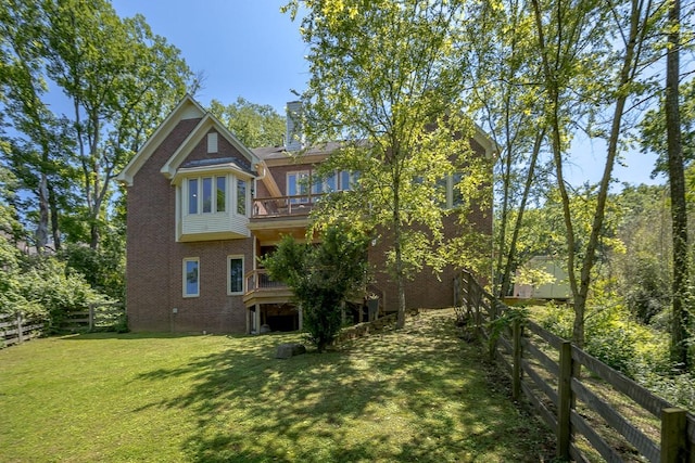 716 Split Rail Dr, Brentwood, TN 37027 - rear view of property with brick siding and a wooden deck