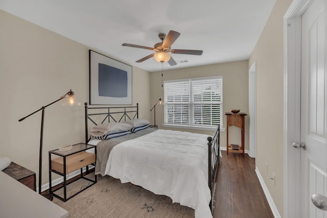 127 Cobblestone Place Dr, Goodlettsville, TN 37072 - bedroom featuring wood finished floors, baseboards, and ceiling fan