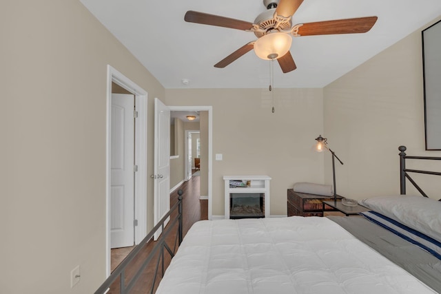 127 Cobblestone Place Dr, Goodlettsville, TN 37072 - bedroom with wood finished floors and a ceiling fan