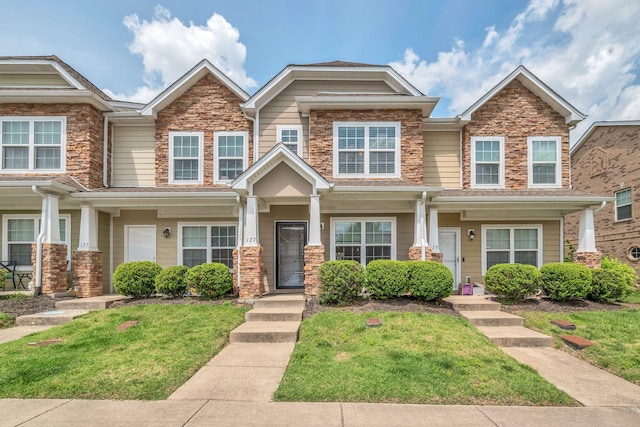127 Cobblestone Place Dr, Goodlettsville, TN 37072 - view of front of home featuring a front lawn and stone siding