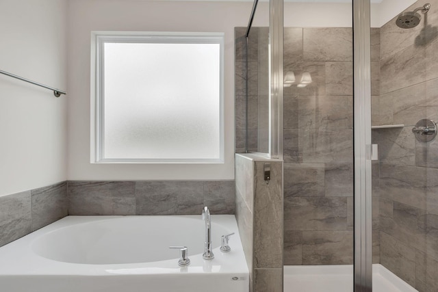 118 Buckfast Ln, Antioch, TN 37013 - bathroom featuring a stall shower and a garden tub