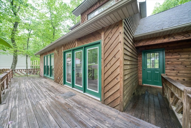 view of wooden deck