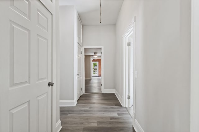 1405 W Lincoln St, Tullahoma, TN 37388 - corridor featuring baseboards and dark wood-style flooring